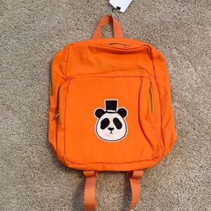 Mini Rodini Orange panda Backpack. Rare, no longer sold